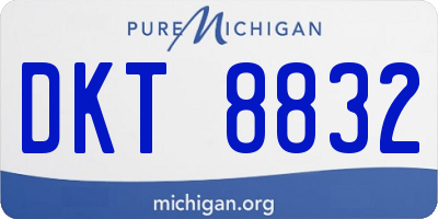 MI license plate DKT8832