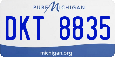MI license plate DKT8835