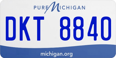 MI license plate DKT8840