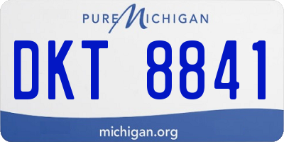 MI license plate DKT8841