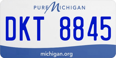 MI license plate DKT8845