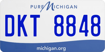 MI license plate DKT8848