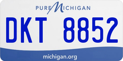 MI license plate DKT8852