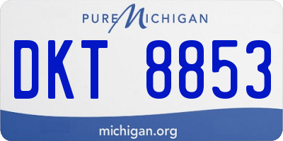 MI license plate DKT8853