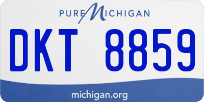 MI license plate DKT8859