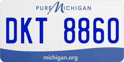 MI license plate DKT8860