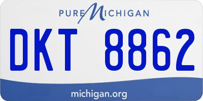 MI license plate DKT8862