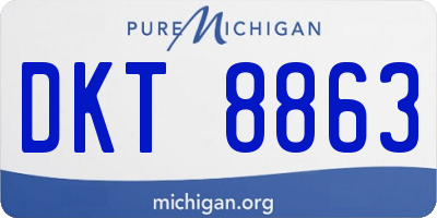 MI license plate DKT8863