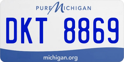 MI license plate DKT8869