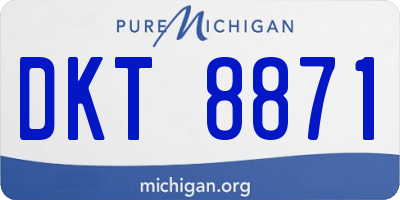 MI license plate DKT8871