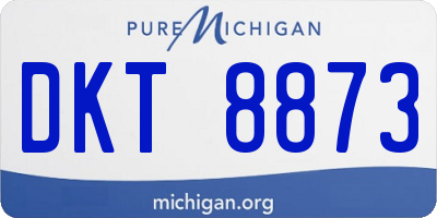 MI license plate DKT8873