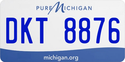 MI license plate DKT8876