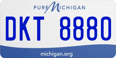 MI license plate DKT8880