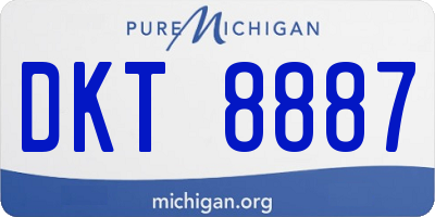MI license plate DKT8887
