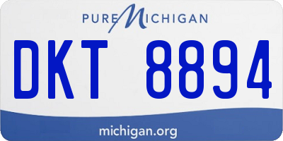 MI license plate DKT8894