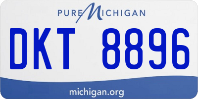 MI license plate DKT8896