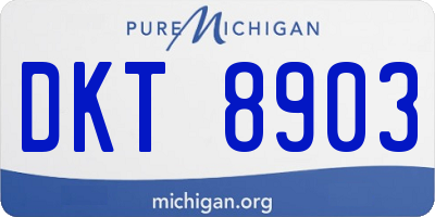 MI license plate DKT8903