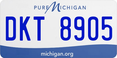 MI license plate DKT8905