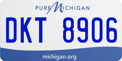 MI license plate DKT8906