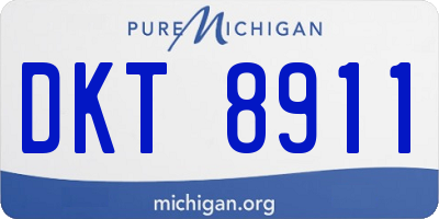 MI license plate DKT8911