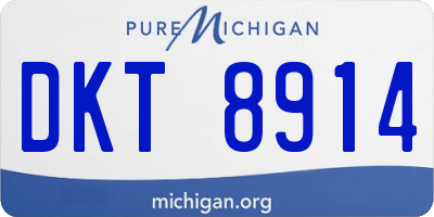 MI license plate DKT8914