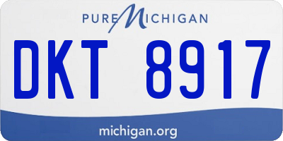 MI license plate DKT8917
