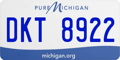 MI license plate DKT8922