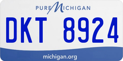 MI license plate DKT8924