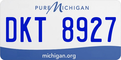 MI license plate DKT8927