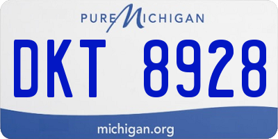 MI license plate DKT8928