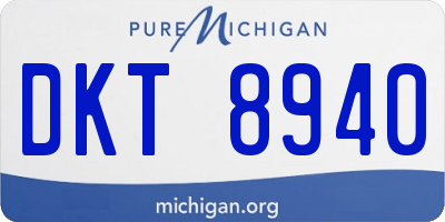 MI license plate DKT8940