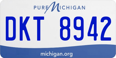 MI license plate DKT8942