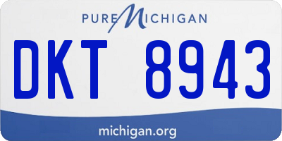 MI license plate DKT8943
