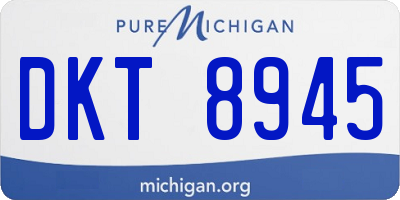 MI license plate DKT8945