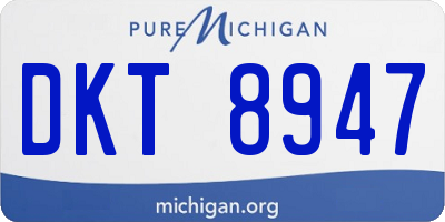 MI license plate DKT8947