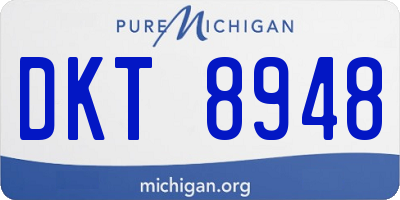 MI license plate DKT8948