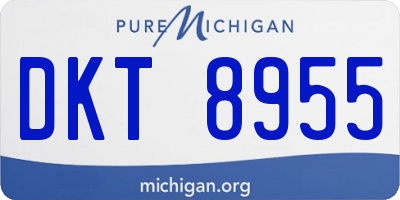 MI license plate DKT8955