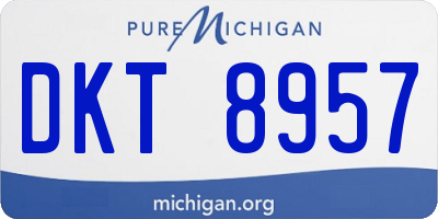 MI license plate DKT8957