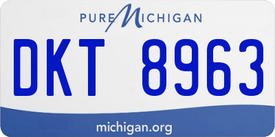 MI license plate DKT8963