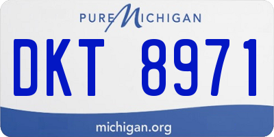 MI license plate DKT8971