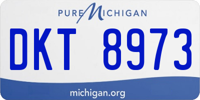 MI license plate DKT8973