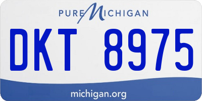MI license plate DKT8975