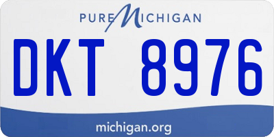 MI license plate DKT8976