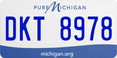 MI license plate DKT8978