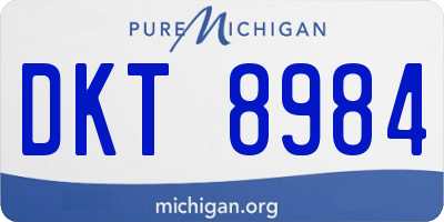 MI license plate DKT8984