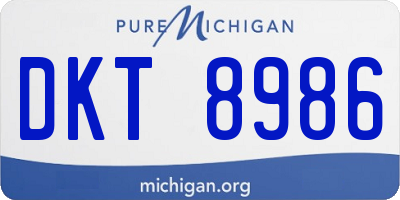 MI license plate DKT8986
