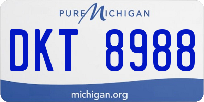MI license plate DKT8988