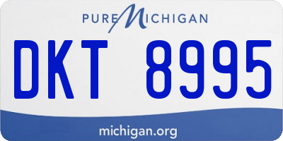 MI license plate DKT8995