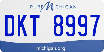 MI license plate DKT8997
