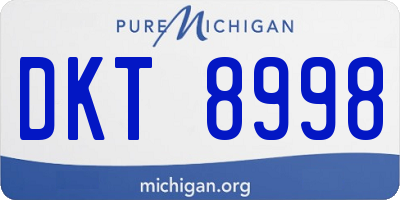 MI license plate DKT8998